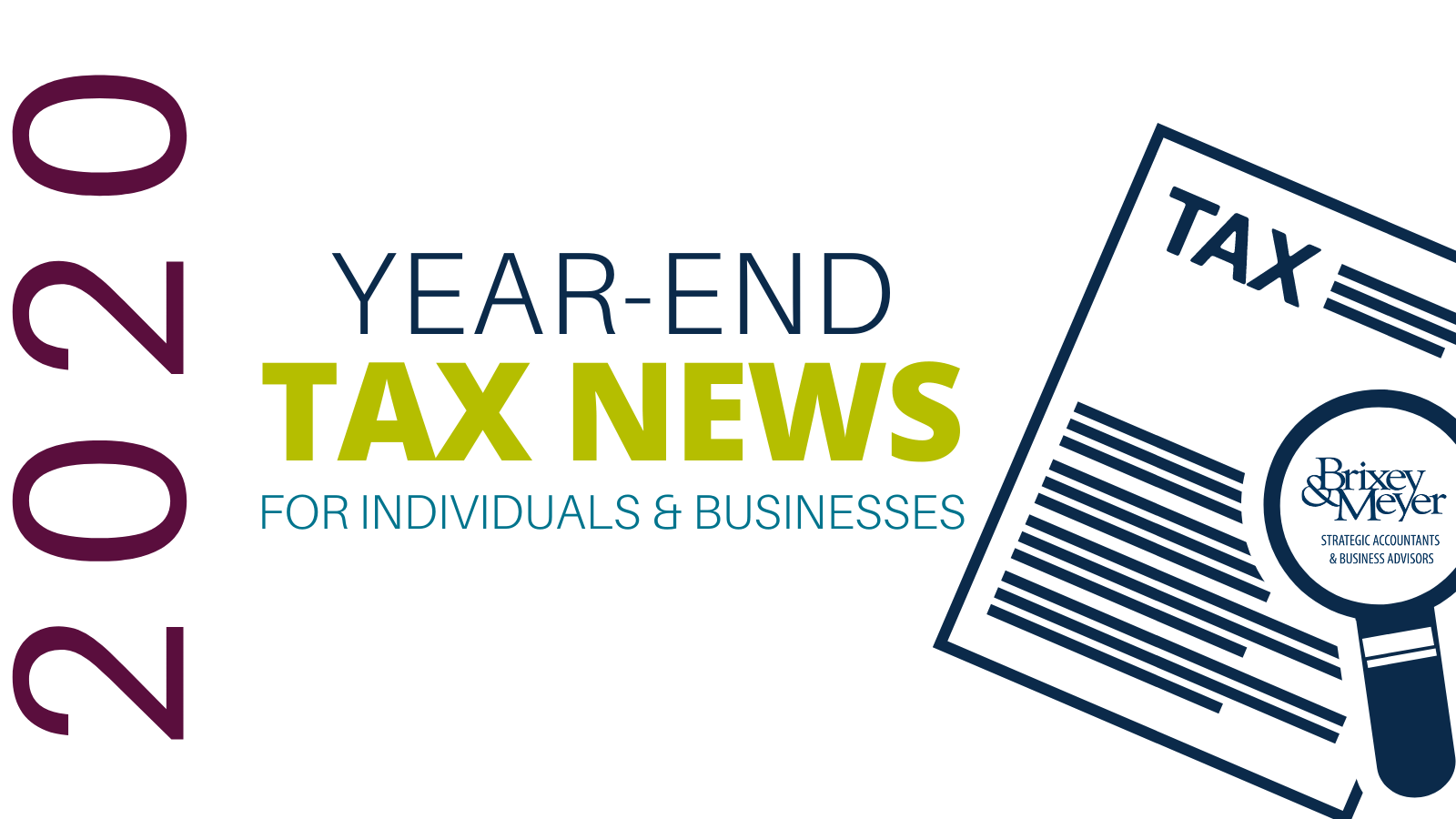 2020 Year End Tax News